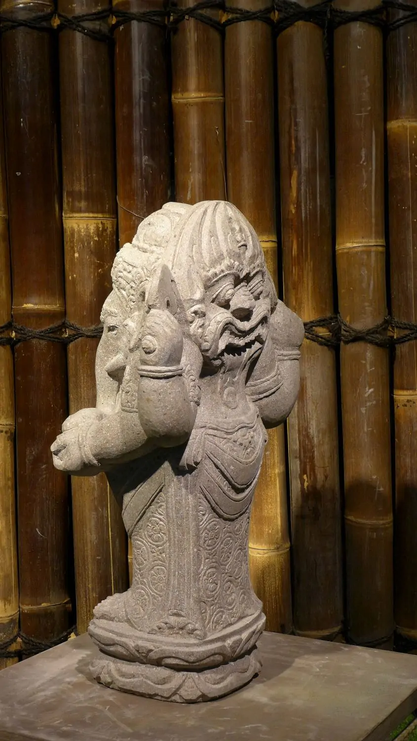  Product image 9 of the product “Standing Ganesha, 60 cm height, riverstone, stonemasony ”